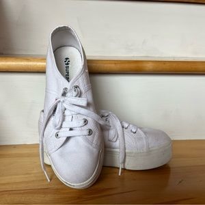 Superga platform white sneakers 38